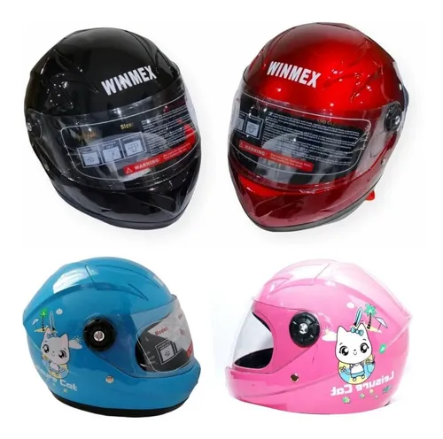 Casco Cerrado O 3/4 Infantil Distintos Colores