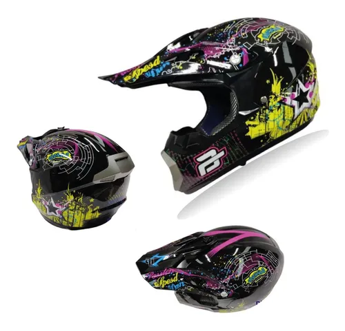 Casco Cross Distintos Colores Motocross Enduro Utv Atv